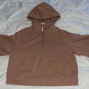 Lululemon Scuba Oversized 1/2 Zip Hoodie in Pink Clay